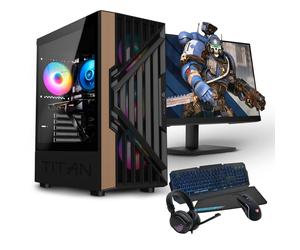 PC Gaming Pack Complet - Ryzen 5 5600G, RAM 16 Go, M.2 512 Go, Graphique intégré, Écran 24 FHD, Souris, Clavier, Tapis de souris, Casque, Windows 11 Pro, Wifi, PC Gamer