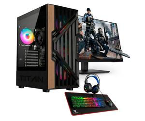 PC Gaming Pack Complet - Ryzen 5 5655G, RAM 16 Go, M.2 512 Go, Graphique intégré, Écran 24 FHD, Souris, Clavier, Tapis de souris, Casque, Windows 11 Pro, Wifi, PC Gamer