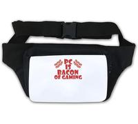 Pc is Bacon of Gaming Funny Gamers Sac banane avec motif graphique Blanc