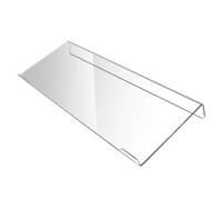 PC Keyboard Holder - Acrylic Stand for Typing | Transparent Tilted Base with Comfortable Grip, Office School Study Room Organizer, Home Cubicle Reception Desk Accessory, Gaming Student Work Aid