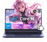 PC Portable 15 6"" Intel m3-8100Y 3 4 GHz （2C/4T）16Go RAM 512Go SSD Écran tactile Ordinateur Portable Windows 11 Pro