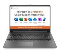 PC Portable HP 15s-fq0024nf - Windows 11 - 15,6"" FHD - Celeron N4120 - RAM 4Go - 128Go SSD - Microsoft 365 Personnel inclus 1 an