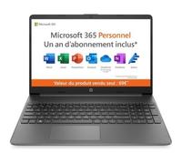HP 15s-fq0024nf Intel® Celeron® N4120 Ordinateur portable 39,6 cm (15.6 ) Full HD 4 Go DDR4-SDRAM 128 Go SSD Wi-Fi 5 (802.11ac) Windows 11 Home in S mode Gris