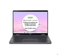 Acer Chromebook Plus Spin 714 CP714-1HN - Conception inclinable - Intel Core Ultra 7 - 155U / jusqu'à 4.8 GHz - Chrome OS - Intel Graphics - 16 Go RAM - 512 Go SSD - 14" IPS écran tactile 1920 x 1200