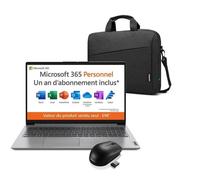 PC Portable LENOVO IdeaPad 1 15IGL7 | Windows 11 + 1 an Office - 15,6"" FHD - Celeron N4500 - RAM 4 Go - 128Go + Souris + Sacoche