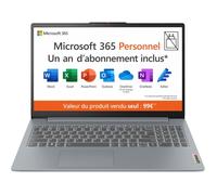 PC Portable LENOVO IdeaPad Slim 3 15AMN8 | Windows 11 - 15'' FHD TN - Athlon 10 - RAM 8 Go - SSD 128 Go - AZERTY