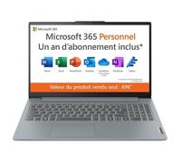 PC Portable LENOVO IdeaPad Slim 3 15AMN8 | Windows 11 S mode - 15'' FHD - Athlon 10 - RAM 8 Go - SSD 128 Go - AZERTY