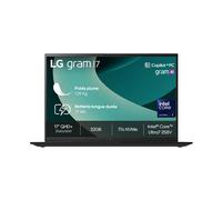 PC portable LG Gram 17 17Z90TL-G.AU88F 17" Copilot+ Intel® Core™ Ultra 7 32 Go RAM 1 To SSD Noir Obsidien