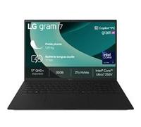 PC portable LG Gram 17 17Z90TL-G.AU8BF 17" Copilot+ Intel® Core™ Ultra 7 32 Go RAM 2 To SSD Noir Obsidien Noir Obsidien C