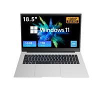 PC Portable - Windows 11 - 18.5"" HD - RAM 16GB - SSD 1TB - Intel Alder Lake N150 - Déverrouillage par Empreinte Digitale - AZERTY