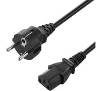 PC Power Cable 1.8m-Angled Plug to Contact Protection-C13 3 Pin for Computer,Monitor