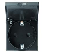 PC Schuko couvercle 2P+T night - APPAREILLAGE MURAL GALLERY HAGER WXF165N