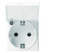 PC Schuko couvercle 2P+T pure - APPAREILLAGE MURAL GALLERY HAGER WXF165B