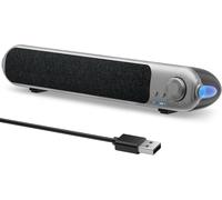 PC Speakers,USB Soundbar,Customizable RGB Gaming Computer Speakers for Desktop Monitor,PC,Laptop,Mac,Phone,Tablets,Gray