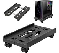 PC Stand with Casters: Computer Stand PC Tower Adjustable CPU Stand Trolley Under Desk Universal Floor Stand for Home Office Office PC Potted Plants