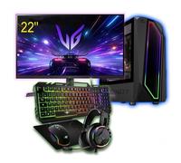 Pc Tour Gaming G1 + écran 22"" - AMD Ryzen 5 - SSD Nvme 240GB - 8GB + Pack gaming RGB - Windows 11