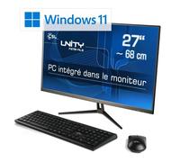 PC tout-en-un CSL Unity F27B-ALS 256 Go 8 Go RAM Win 11 Famille Noir