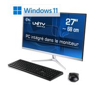 PC Tout-en-Un CSL Unity F27W-ALS, 68,58 cm (27 Pouces, 1920x1080 Full HD) - AIO Puissant (Intel N200 CPU 4x3700 MHz, 256 Go SSD, 32 Go DDR4-RAM, Win 11 Pro), Blanc