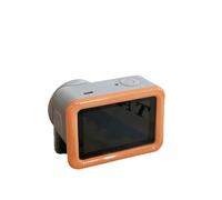 PC+TPU Cadre de Protection pour DJI action6 Lunette de Cage de Protection Antichoc Housse de Protection d'appareil Photo Lavable Anti-Rayures Peau de boîtier à Coque Souple Accessoires (Orange)
