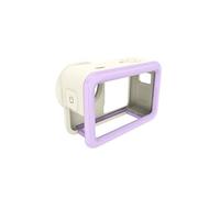 PC+TPU Cadre de Protection pour DJI action6 Lunette de Cage de Protection Antichoc Housse de Protection d'appareil Photo Lavable Anti-Rayures Peau de boîtier à Coque Souple Accessoires (Violet)