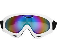 PC verres de ski coupe-vent moto unisexe extérieur sport lunettes de vélo pour adultes enfantscouleur de la monture blanc objectif