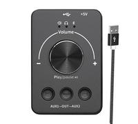 PC Volume Control Knob - Aluminum Alloy ABS USB 5.1 | Multimédia Wireless Sound Controller | Ordinateur de bureau Audio Volume Adjustment Knob For PC Laptop Headset Home Office Internet Cafe