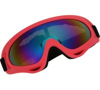 PC Windproof Lunettes de ski moto unisexe sport extérieur vélo lunettes pour adultes enfants (lentille de couleur rouge cadre)