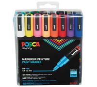 [PC3M/16A ASS21] Posca Set de 16 Marqueurs PC3M Pointe conique fine Couleurs ...