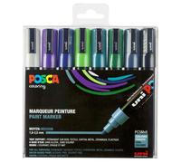 [PC5M/8A ASS14] Posca Set de 8 Marqueurs PC5M Pointe conique moyenne Assortis...
