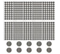 PC893 Lot de 540 autocollants étanches pour trous de vis texture bois de 21 mm pour embellir les meubles en bois de chêne gris, blanc clair à gris foncé noir, 10 couleurs