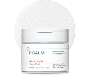 PCALM Barrier Cycle Lot de 60 tampons toniques végétaliens pour le visage coréen apaisant et hydratant Soin du sébum Exfolie Idéal pour toutes les peaux grasses sujettes à l'acné, sensibles, sèches et