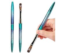 PCAORLEORS Kolinsky Nail Art Pinceau Acrylique avec 100% Cheveux de Vison Vierge et Manche en Aluminium, Pinceau Gel Professionnel pour Appliquer la Beauté Acrylique