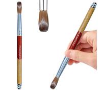 PCAORLEORS Pinceau à ongles en acrylique, pinceau Kolinsky avec poils de zibeline pur et main ronde en bois, pinceau en gel acrylique Taille # 8, 10, 12, 14, 16, 18, 20