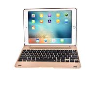 Pcatec iPad Pro 9.7/iPad air2 clavier Housse, Smart Folio Housse support clavier sans fil Bluetooth Coque avec mise en veille automatique/réveil