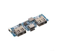 PCB Charge Type-C Entrée Bleu Compact PCB Charge Type C Entrée Bleu | Double sortie USB, courant maximal de 2,4 A, charge efficace, compatible avec les batteries de 3,7 V, PCB robuste