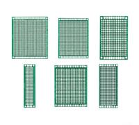 PCB Set 6 Pièces Double Face Platine Kit pour Soudure Électronique Projets DIY Circuits Circuits Platine Universelle FR4 Vert