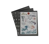 PCCB MINGT 10 pièces Pages de Recharge d’Album Standard à 9 Trous Double Face - Inserts pour Album de Collection de Cartes, Timbres, Billets et Pièces (1 Poche)