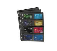 PCCB MINGT 10 pièces Pages de Recharge d’Album Standard à 9 Trous Double Face - Inserts pour Album de Collection de Cartes, Timbres, Billets et Pièces (8 Poches)