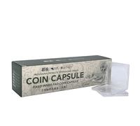 PCCB MINGT Lot de 20 capsules carrées de type E avec coussinet intérieur réglable blanc en acrylique pour collection et fournitures de pièces de monnaie