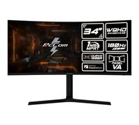 PcCom Elysium Pro 34 WQHD 180Hz Fast VA Incurvé 1500R Adaptive Sync Réglable en Hauteur