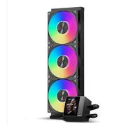 PCCOOLER efroidisseur liquide pour processeur, 360 mm AIO, pompe haute performance, écran IPS 2,4", refroidissement à eau CPS ARGB avec ventilateurs silencieux F5 R120 mm (DC360 Pro ARGB Display BK)