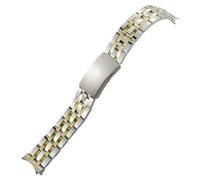 PCCWBCPJC Bracelet de montre en acier inoxydable argenté, Compatible avec Tissot T 1853 T41 T17 T006 PRC200 T014, extrémité incurvée, boucle papillon(Beige,20mm)