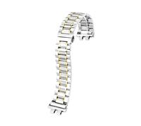PCCWBCPJC Bracelet de montre en acier inoxydable, Compatible avec Casio GMW-B5000 GMB2100 GMC-B2100 série MRG-B2100D, modèles modifiés(Silver gold-strap,For GM-B2100)