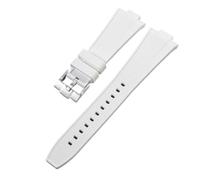 PCCWBCPJC Bracelet de montre en silicone compatible avec la série Tissot PRX Super Player 1853 T137 T137410A T137407 Bracelet de montre for homme Bracelet de sport(White)