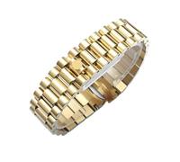 PCCWBCPJC Bracelet de montre jubilé en acier inoxydable massif 20 mm 21 mm compatible avec Rolex Oyster Perpetual Date Just Silver Gold Bracelet de montre en métal(Gold-3,20mm)