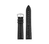 PCCWBCPJC Bracelet en cuir Alligator 18mm 20mm Compatible avec Cartier Solo Must De London Ronde, bracelet De montre De remplacement De luxe noir(Black steel,15mm-Width)