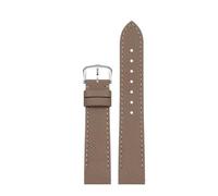 PCCWBCPJC Bracelet en cuir de vache, Compatible avec Cartier Dumont, Bracelet de montre en cuir de veau à dégagement rapide, boucle ardillon en acier(A-elephant grey-s,17.5mm)
