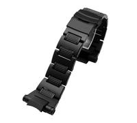 PCCWBCPJC Compatible avec Casio GW-A1100 G-1400 GW-4000 GA-1000, bracelets de montre durables en acier inoxydable noir et plastique(Black black)