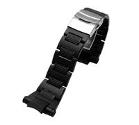 PCCWBCPJC Compatible avec Casio GW-A1100 G-1400 GW-4000 GA-1000, bracelets de montre durables en acier inoxydable noir et plastique(Black silver)