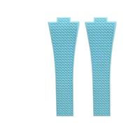 PCCWBCPJC Compatible avec le bracelet de montre Tissot PRX Series T137.407/T137.410 Super Player Fluororubber FKM à dégagement rapide.(LightBlue-no buckle,11mm)